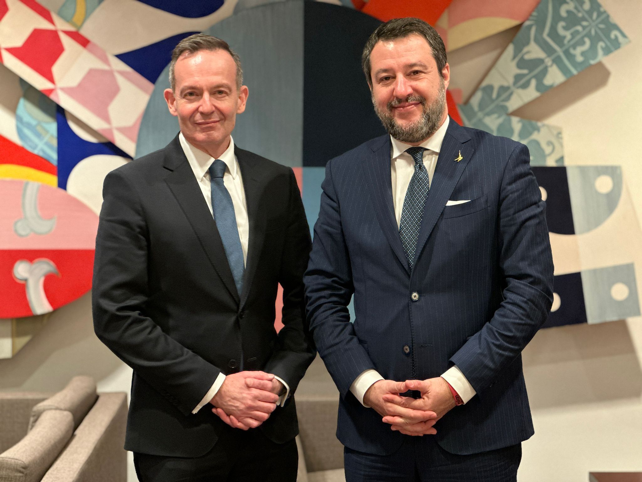 Il ministro Salvini con il collega tedesco Wissing