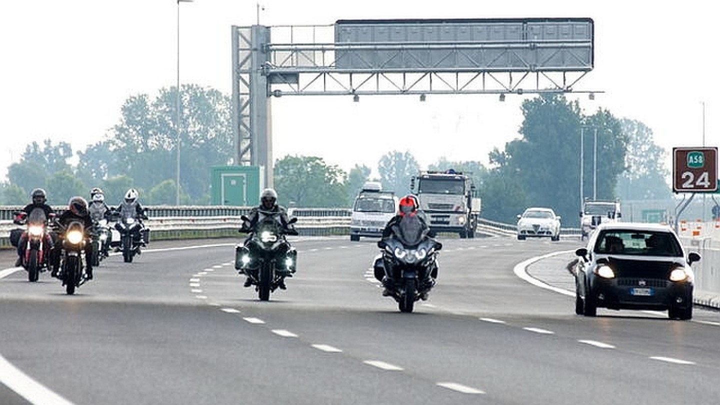 Motorcycles on motorway