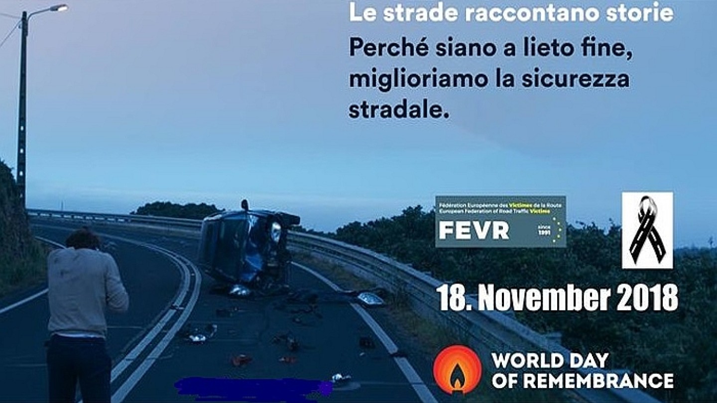 WDR2018, Giornata Mondiale del Ricordo delle vittime della strada