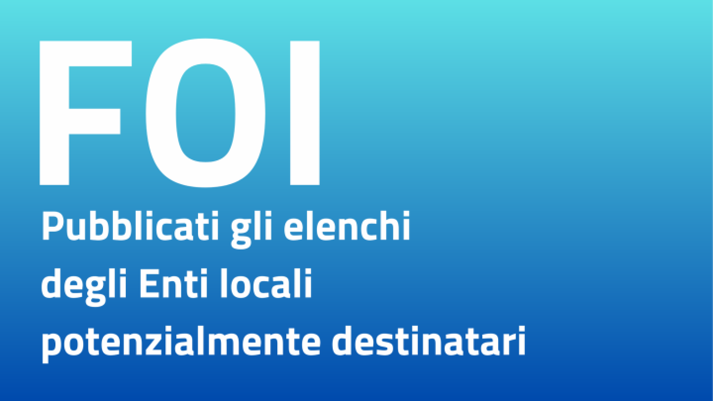 FOI - Pubblicati gli elenchi