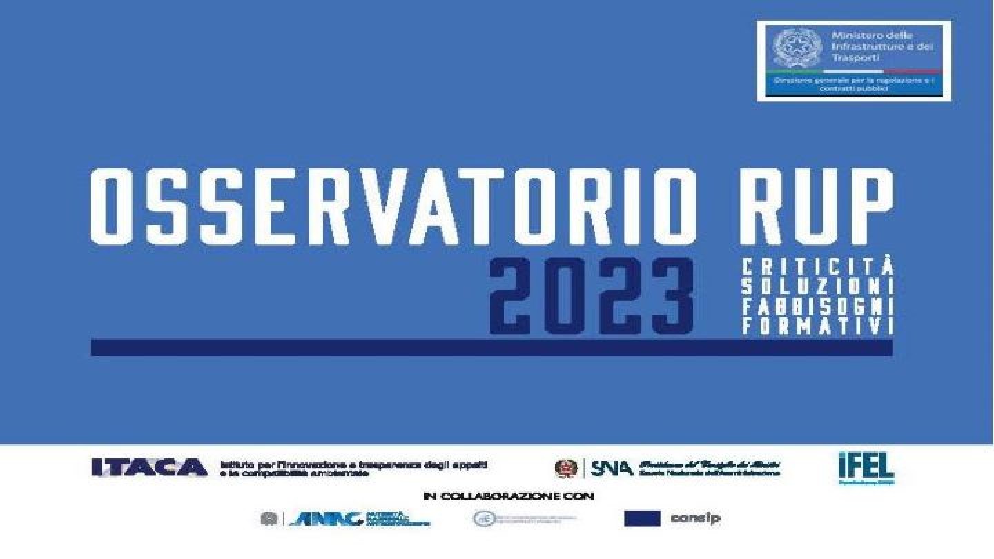 rapporto osservatorio rup 2023