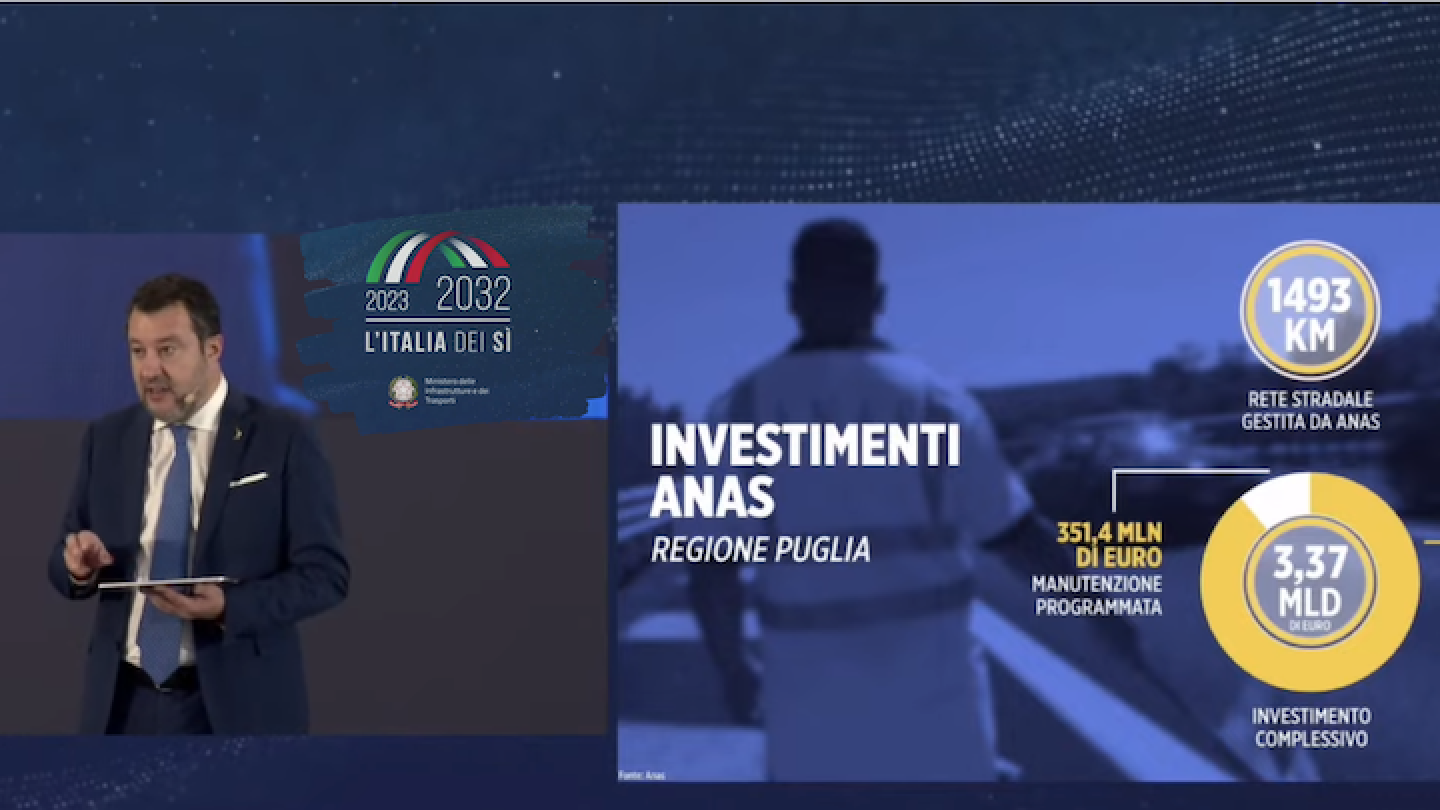 Il ministro Salvini fa tappa a Bari per "L'Italia dei Sì"