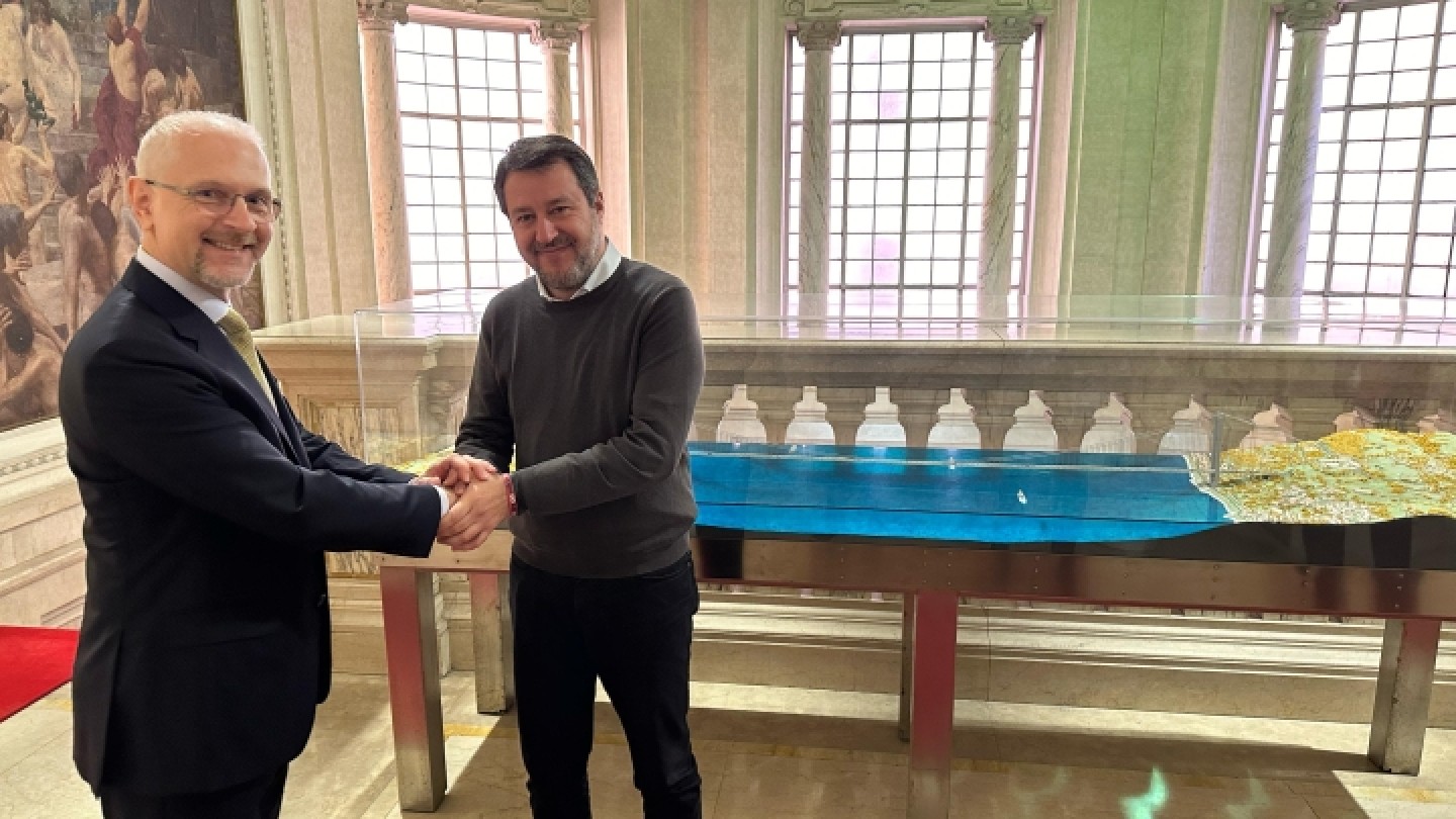 Matteo Salvini e Pierre Santoni