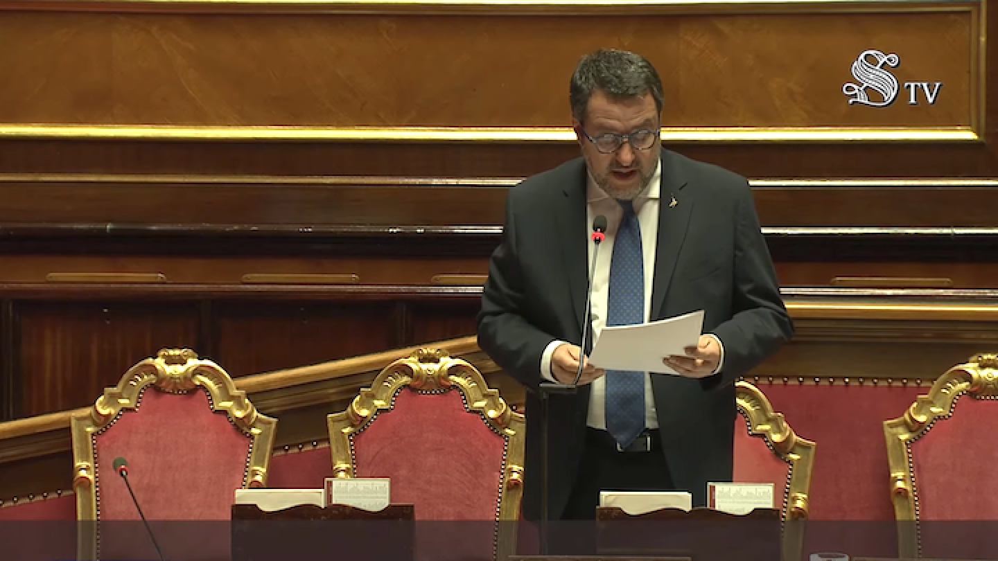 Senato: il ministro Salvini al Question Time