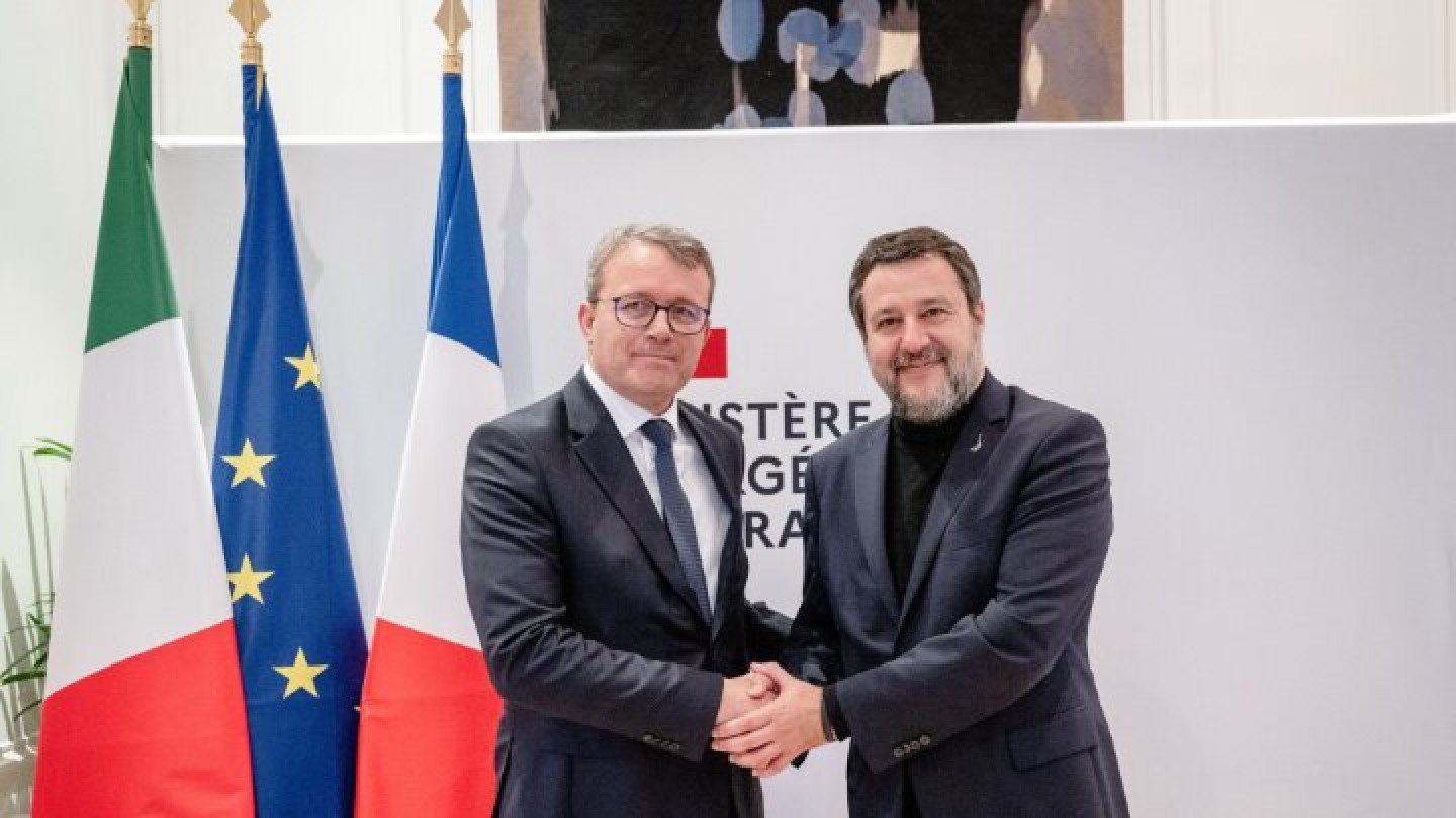 Incontro bilaterale dei ministri Matteo Salvini e Francois Durovray a Parigi