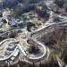 Immagine dall'alto della pista bob Eugenio Monti Olimpiadi Milano Cortina 2026