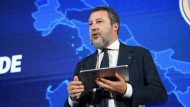 Il ministro delle Infrastrutture e dei Trasporti Matteo Salvini a Perugia
